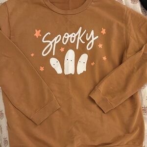 Spooky Brown Crew Neck Sweater